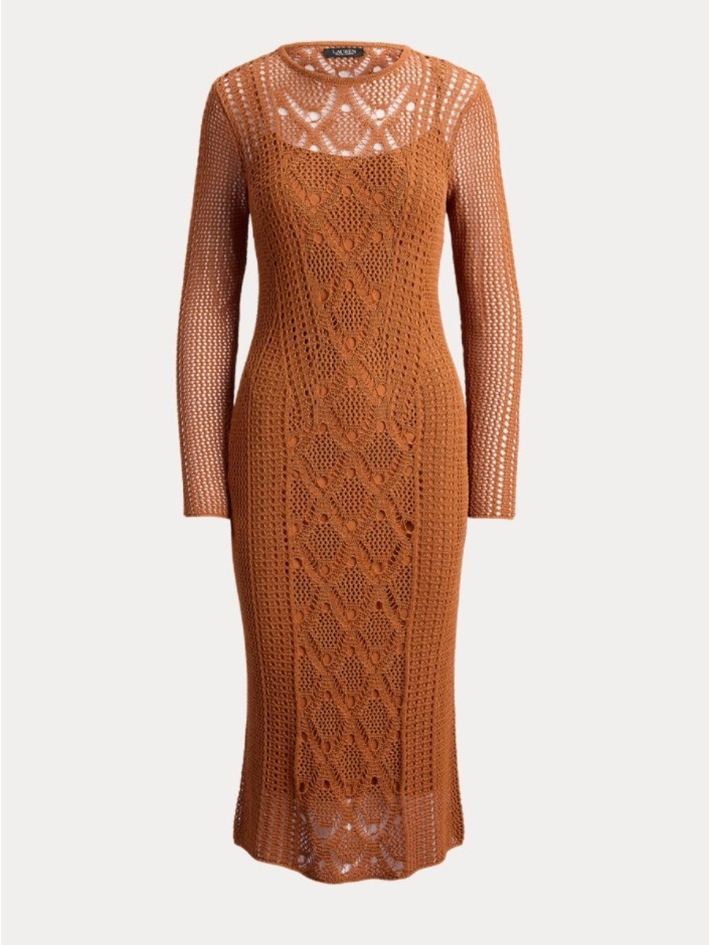 Lauren Ralph Lauren Pointelle-Knit Sheath Dress, Size Small